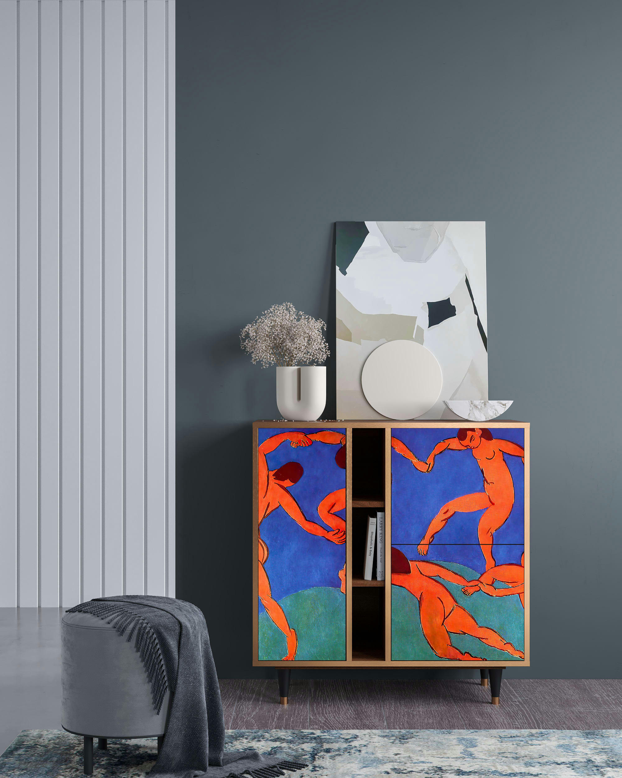 THE DANCE BY HENRI MATISSE - Buffet  multicolore 3 portes L 94 cm