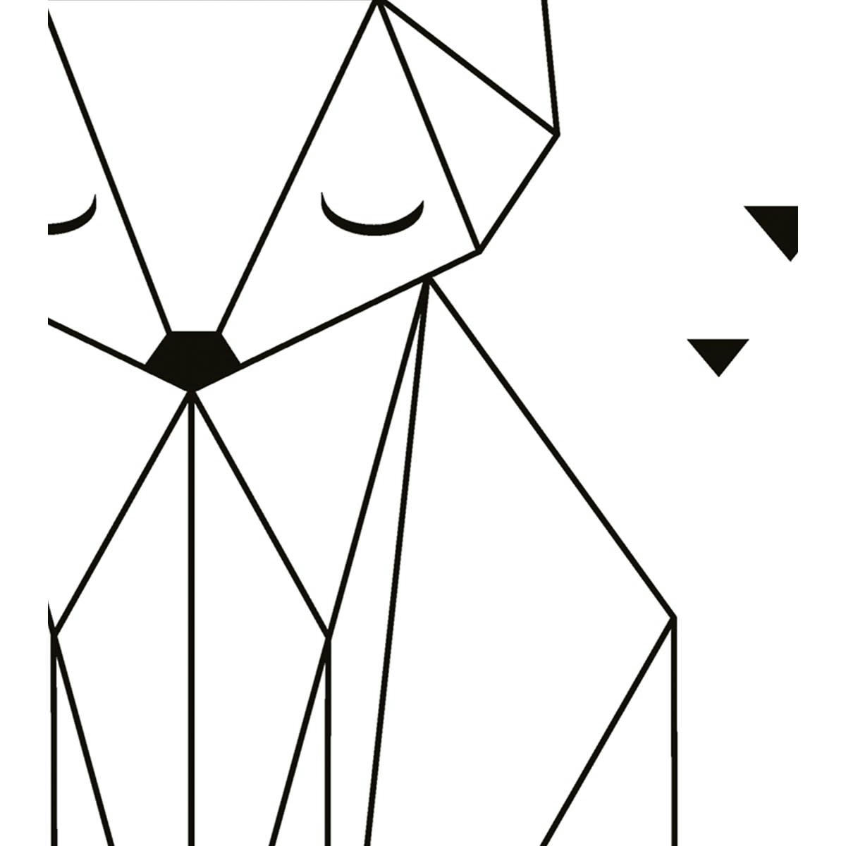 ORIGAMI - Cadre renard en Papier Noir