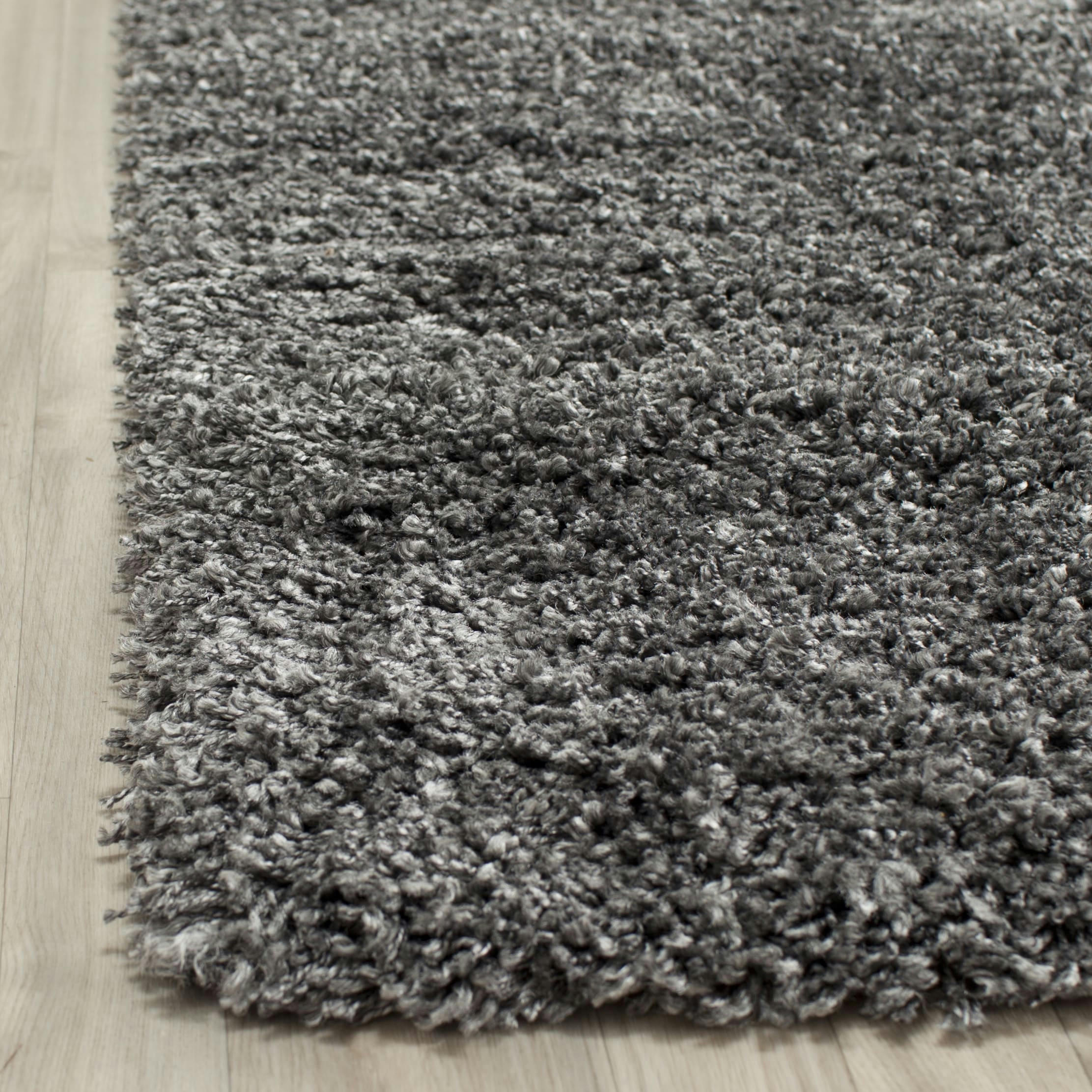 CALIFORNIA SHAG - Tapis de salon interieur en gris fonce, 69 x 213 cm