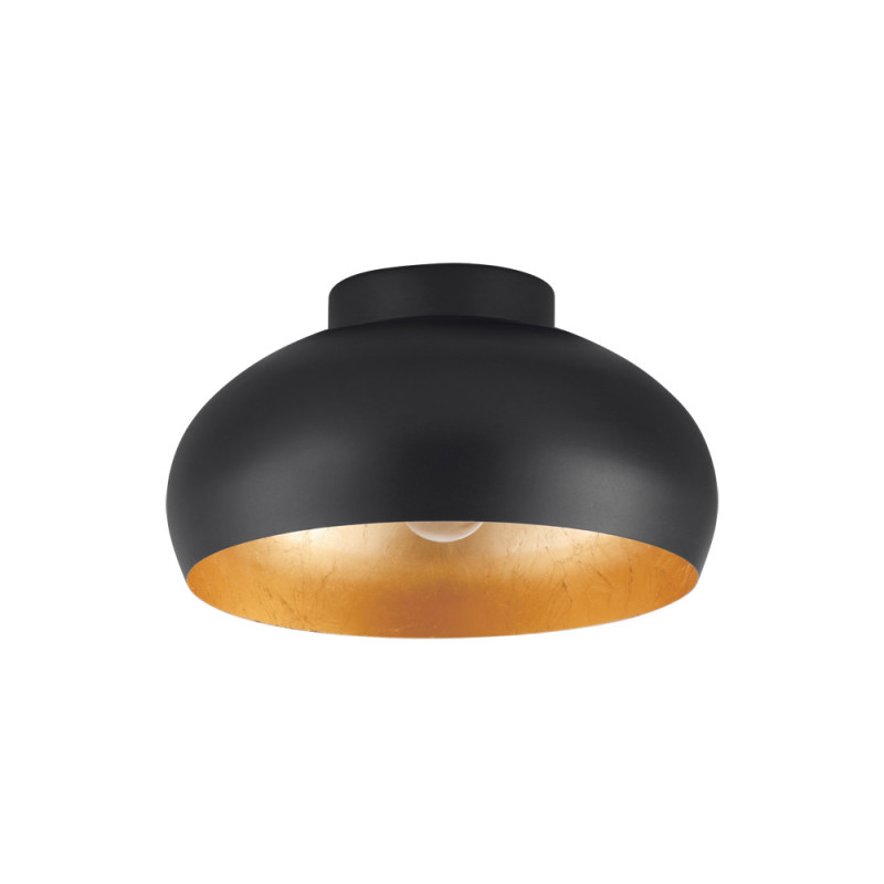 Plafonnier Mogano 2 noir et or Ø 28 cm E27 40 W EGLO