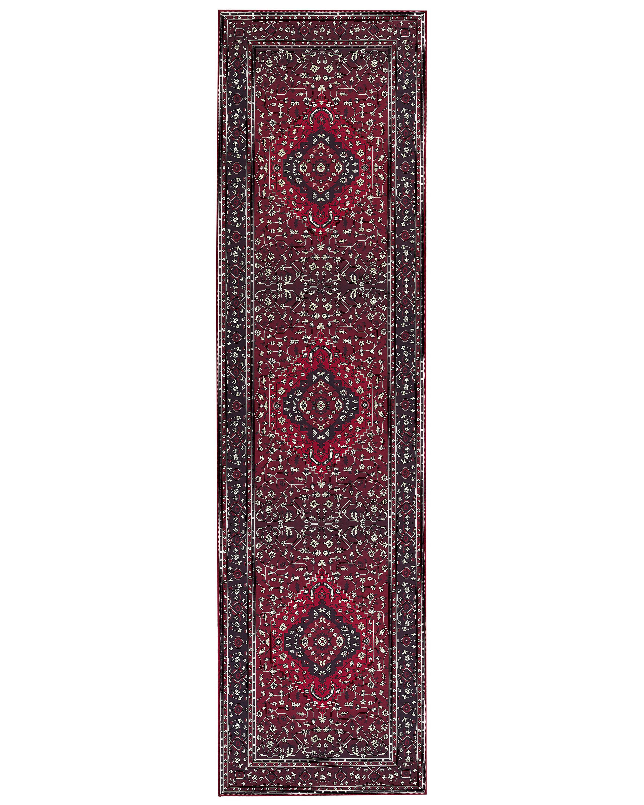 Dywan chodnik do przedpokoju 80x300 cm czerwony