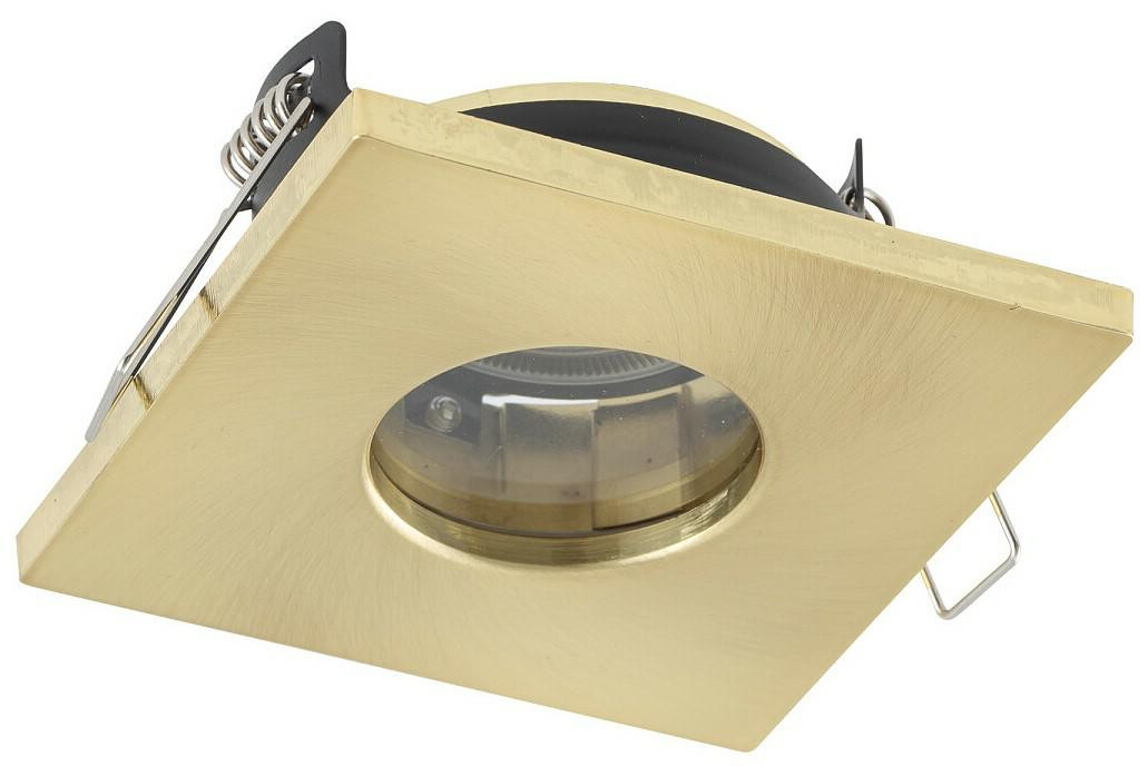 Oprawa podtynkowa BAHIA złota 1xGU10 IP44 nowoczesna aluminiowo-szklana