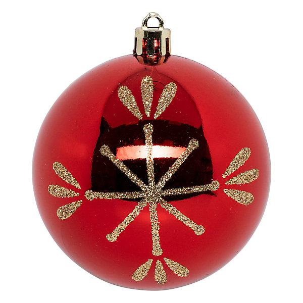 Boules de Noël Colorama de Noël lot de 8 en plastique recyclé D8cm rouge doré - Atmosphera