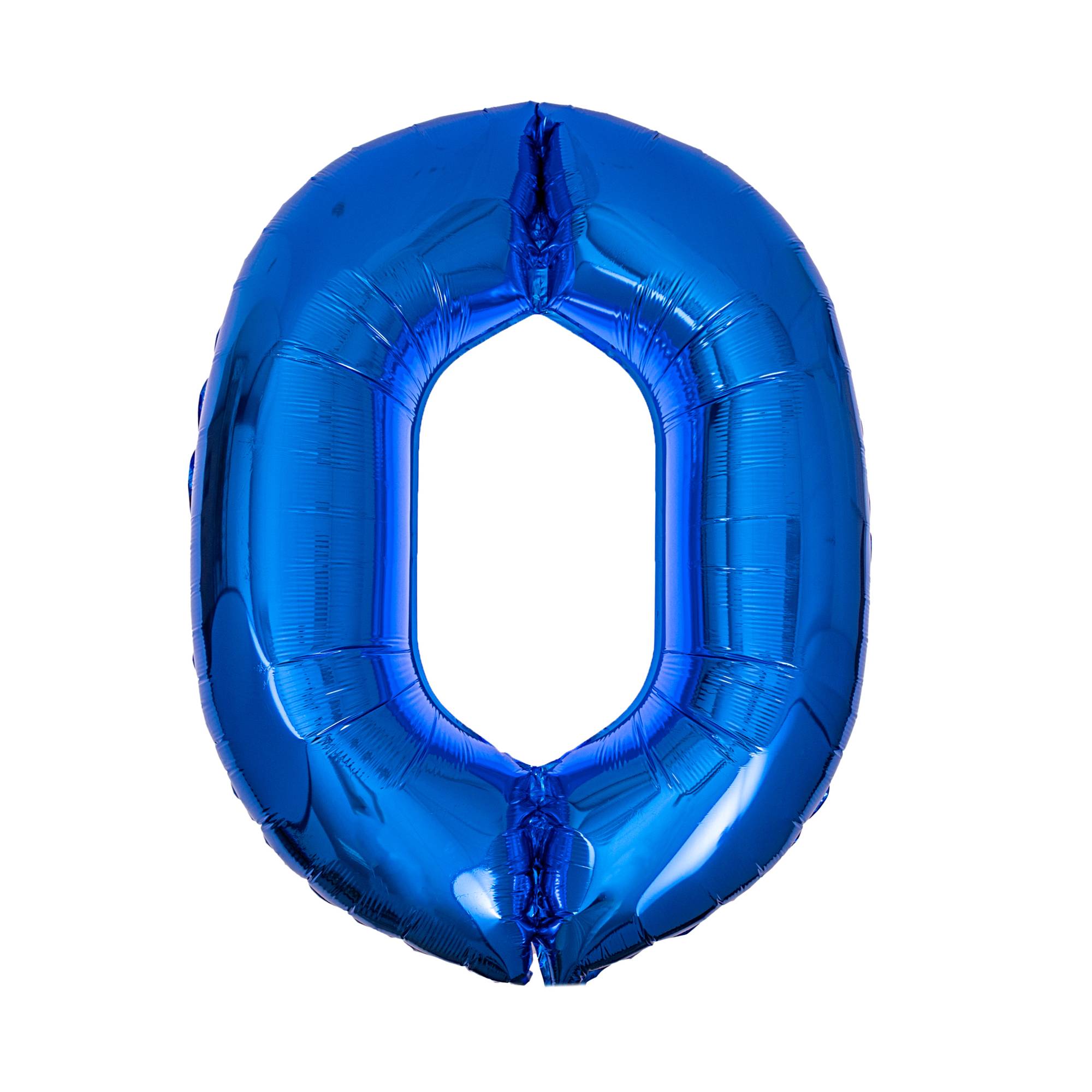 Extra Large Blue Foil Number 0 Balloon