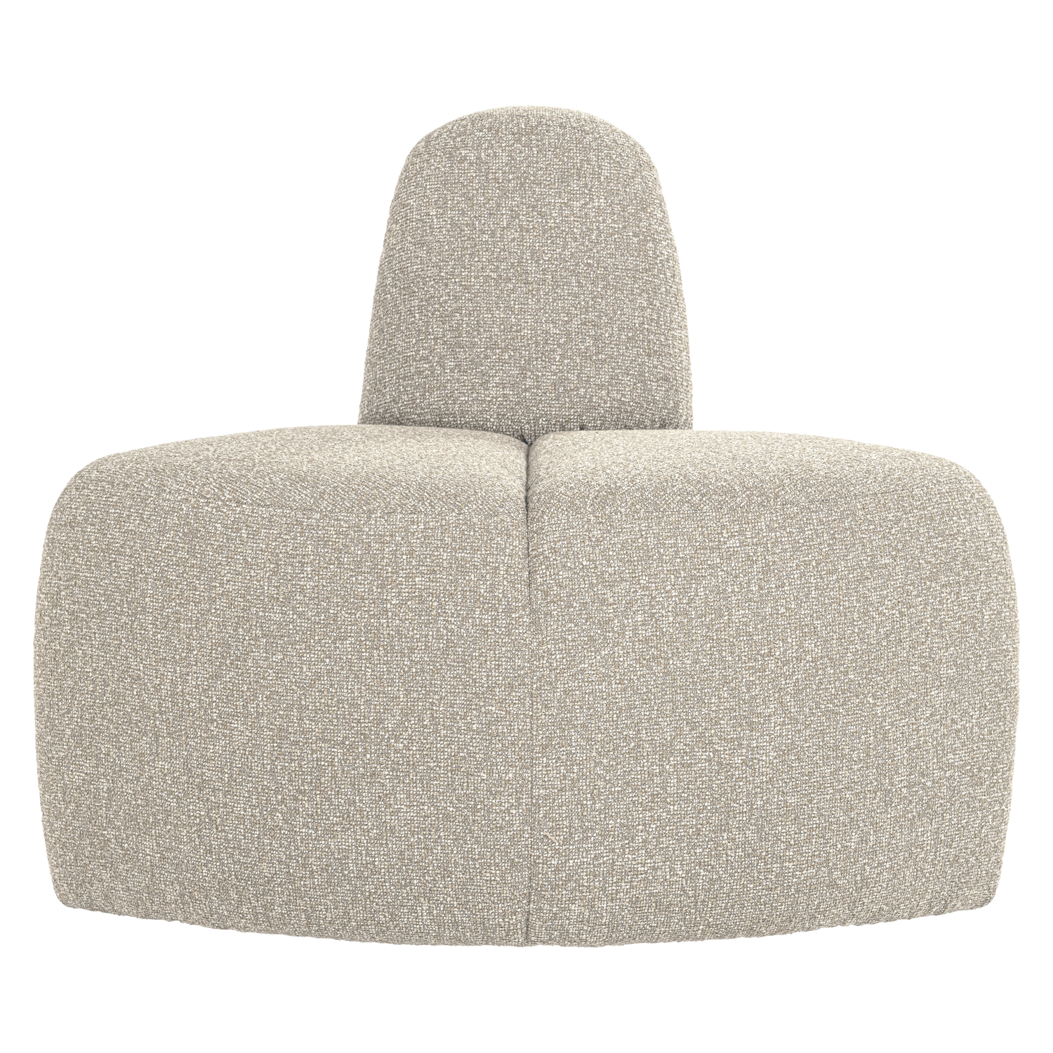 WOOOD eetbank hoek rond rugleuning Mojo - Bouclé - Beige Melange - 83x100x74