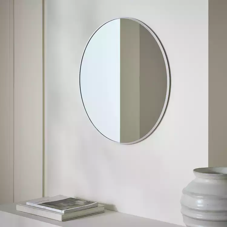 Habitat Silver Round Wall Mirror - 50x50cm