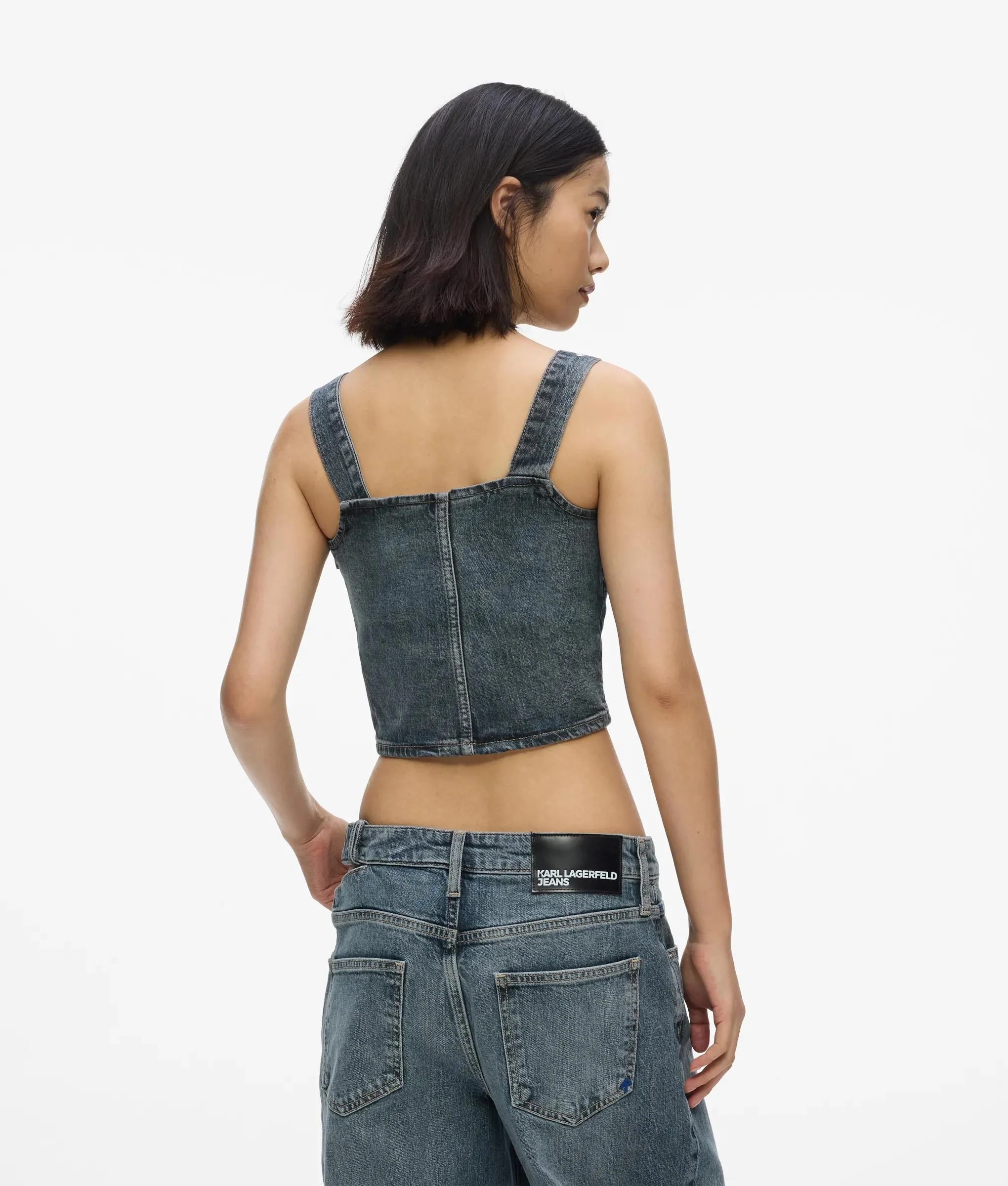Débardeur en denim avec ceinture