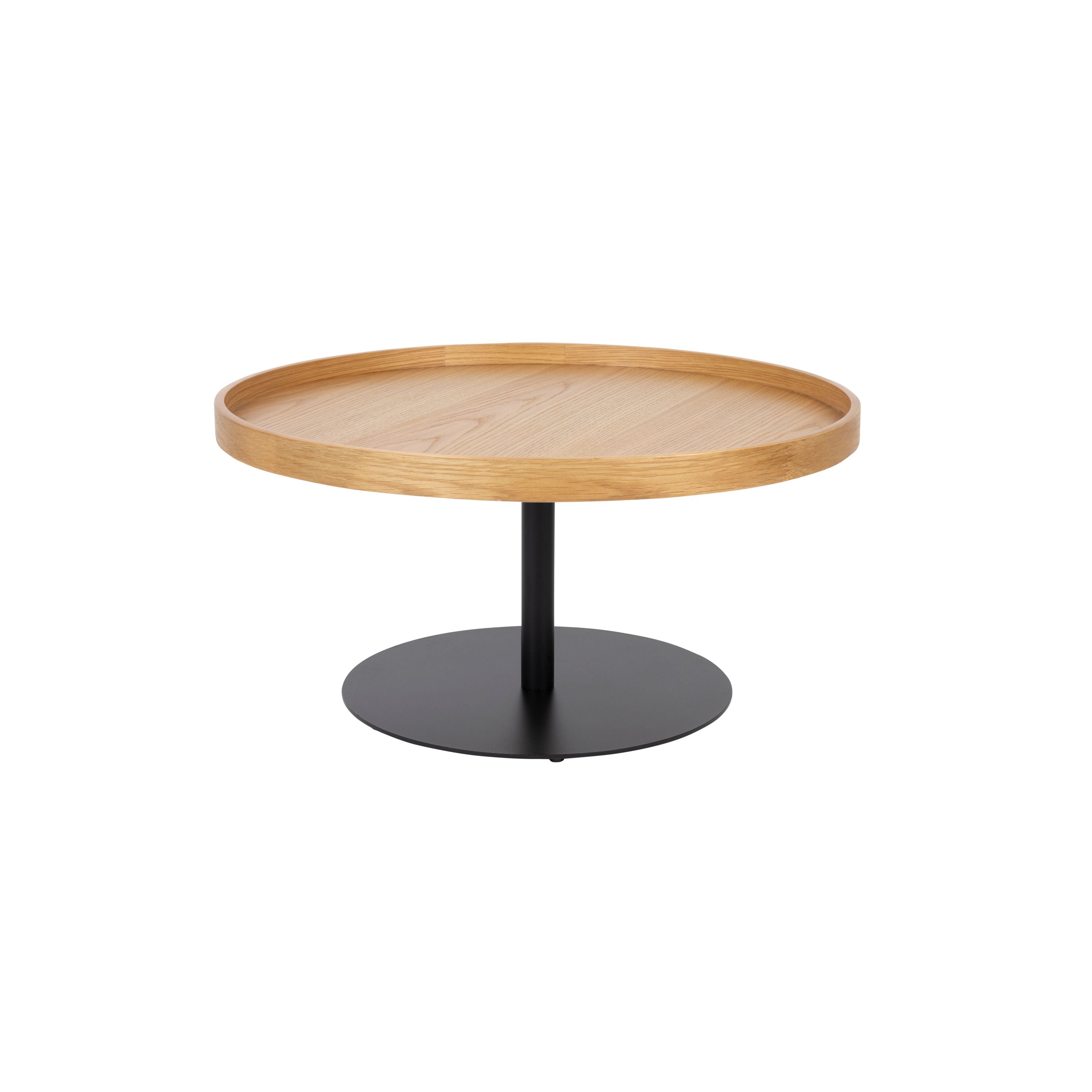 Housecraft Living Yuri Bijzettafel Rond 70x70 cm Hout Eiken - Bruin