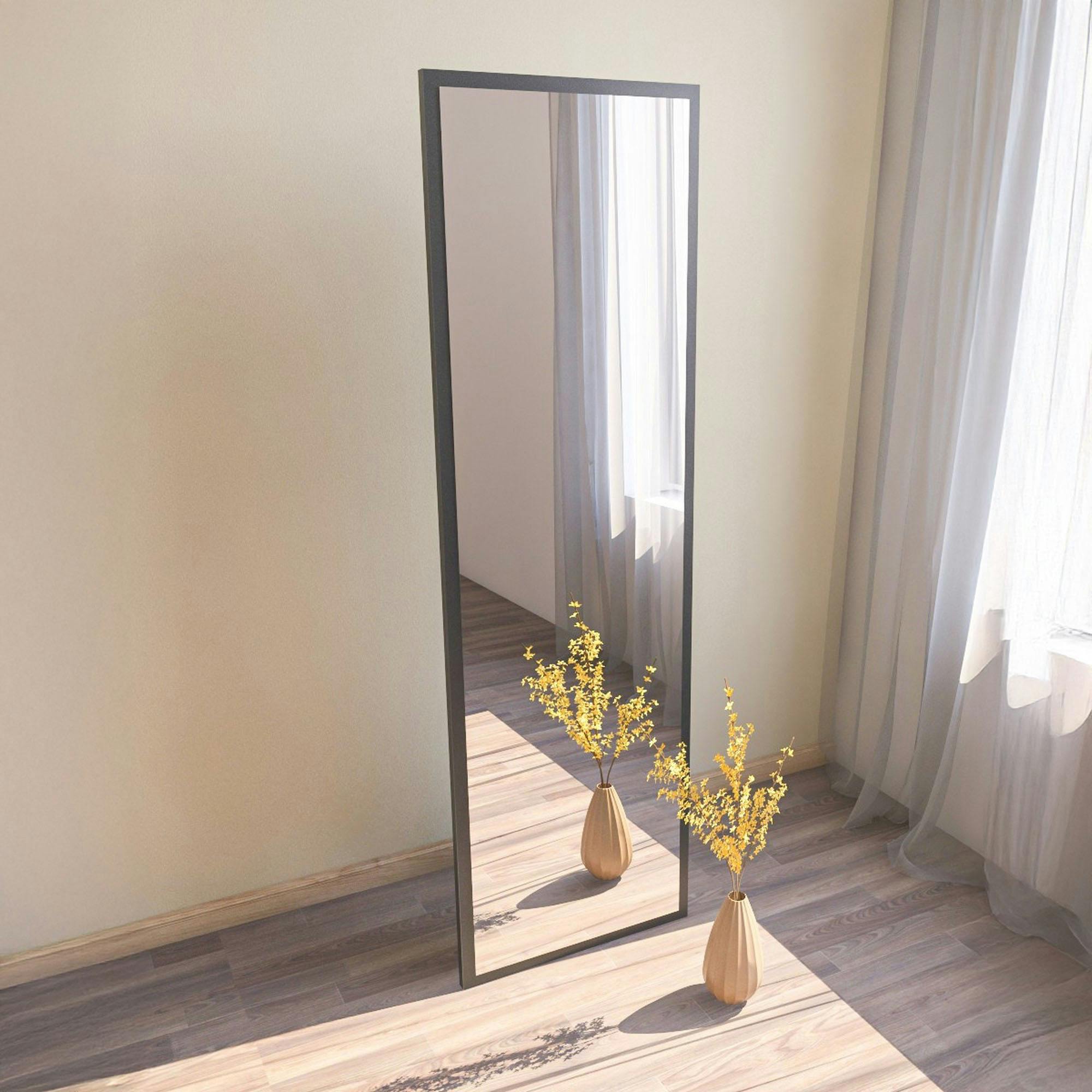 Grand miroir plein pied noir style moderne 160 cm CODY