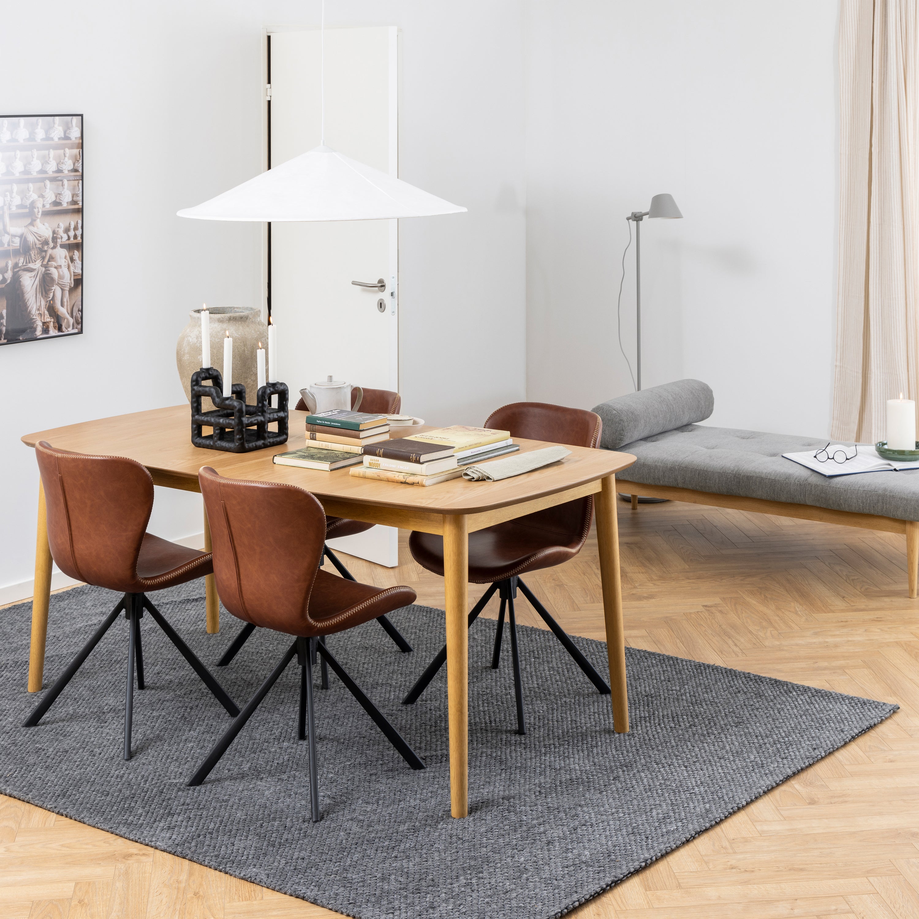 by fonQ Evolve Eettafel Uitschuifbaar - 180/220 x 90 cm - Eiken