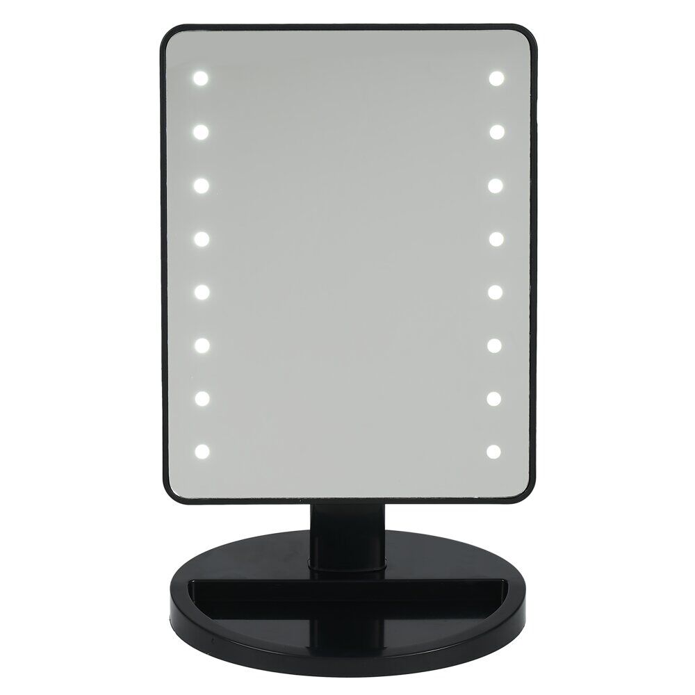 Miroir à LED à poser 14,5x5,5x23cm noir