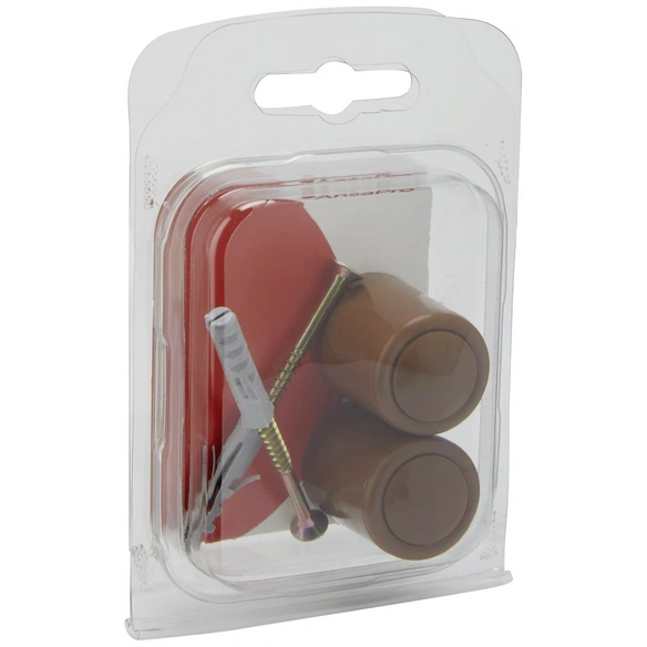 Türstopper, Kunststoff, braun, glänzend