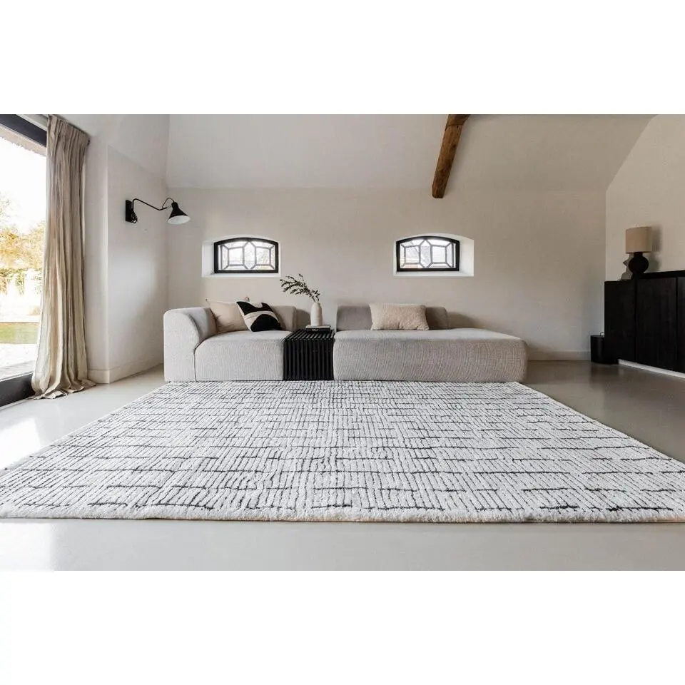 Interieur05 vloerkleed Rectangle wit/zwart - 290 x 200 cm