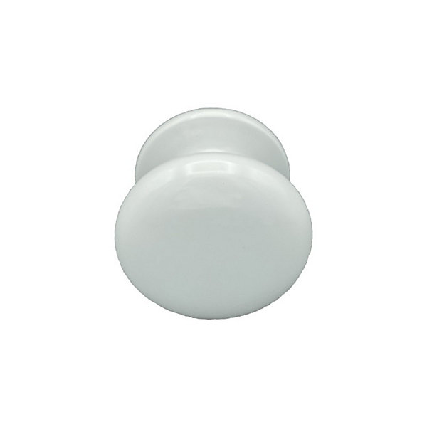 Bouton tirant de porte fixe D70 mm en aluminium BLANC RAL 9010 - breveté - lot de 6 boutons