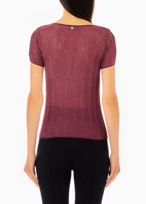 T-shirt in maglia lurex&reg;