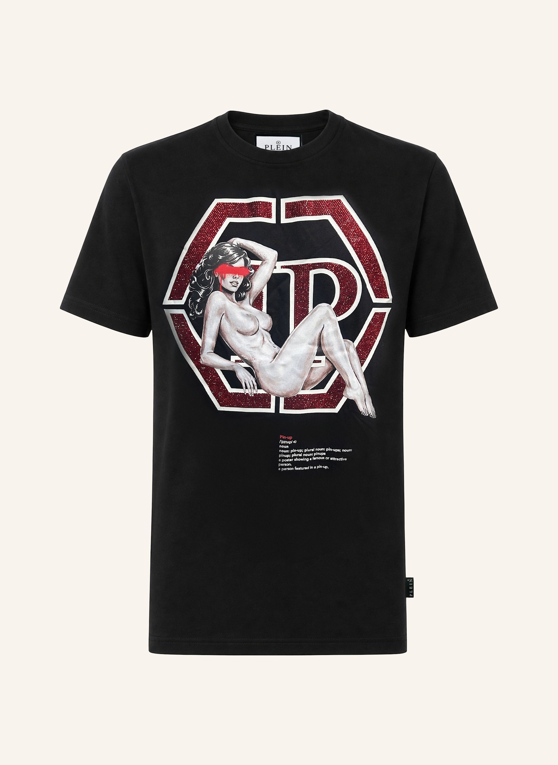 PHILIPP PLEIN Kurzarm-Rundhals-T-Shirt HEXAGON