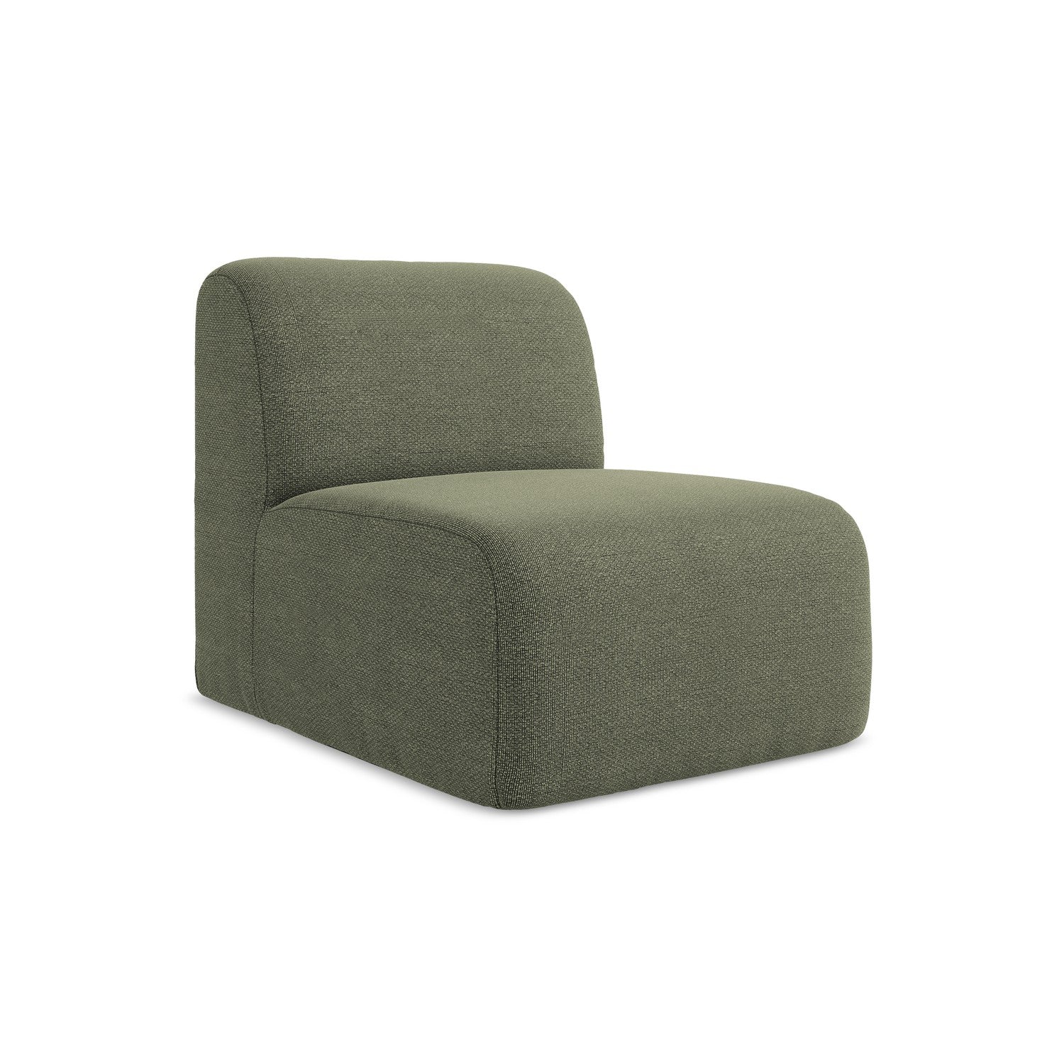 LaMiaSofa Bankmodule midden Cervo - bouclé - olijf - 70x94x75