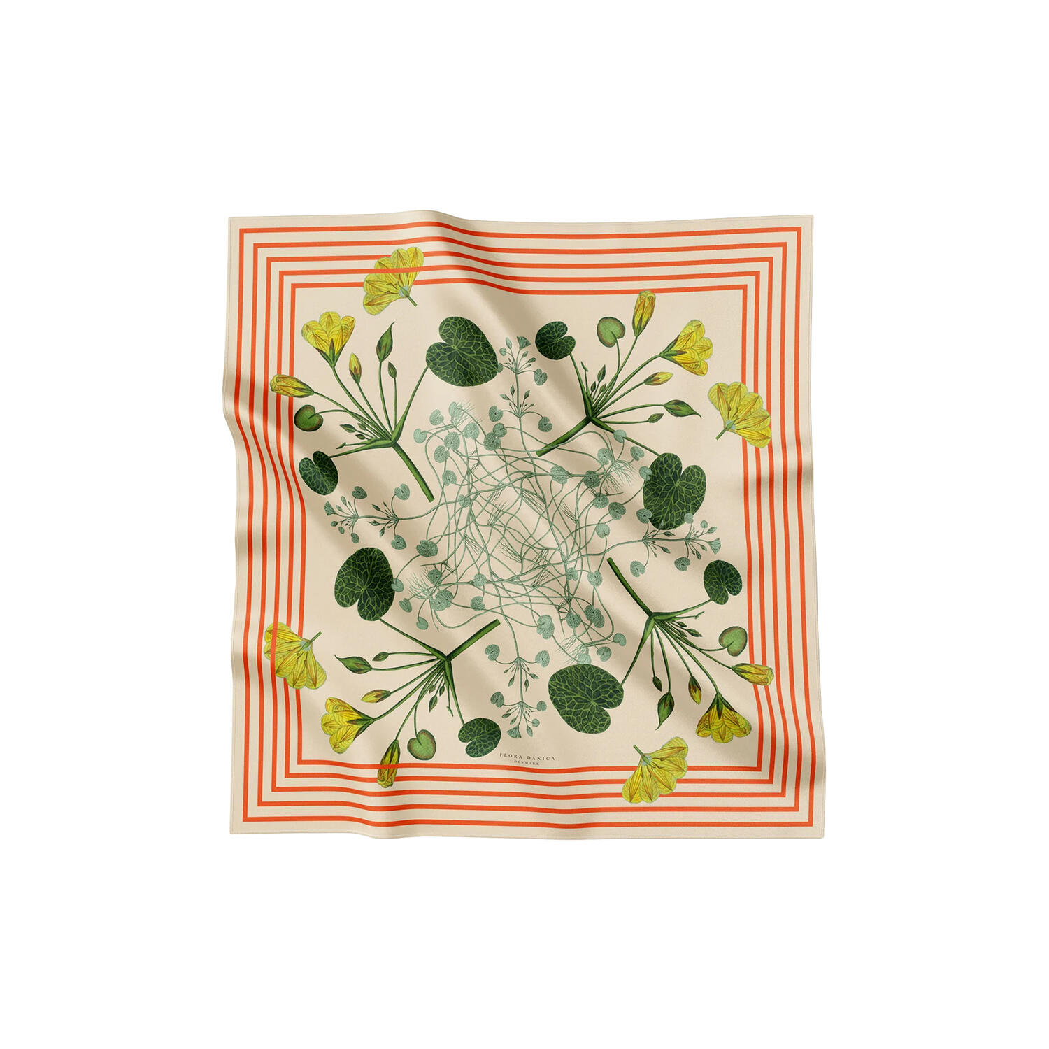 Candy Striped Blossom silketørkl&aelig;de, sand/orange red