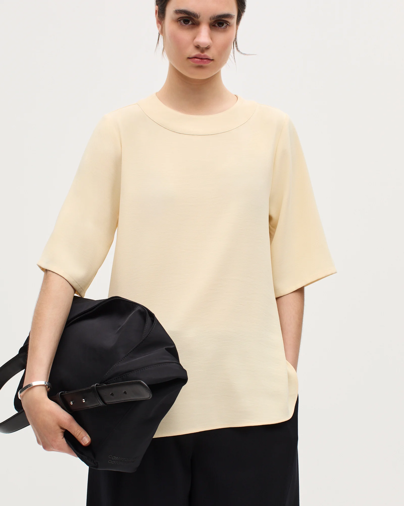 Top en crêpe satiné