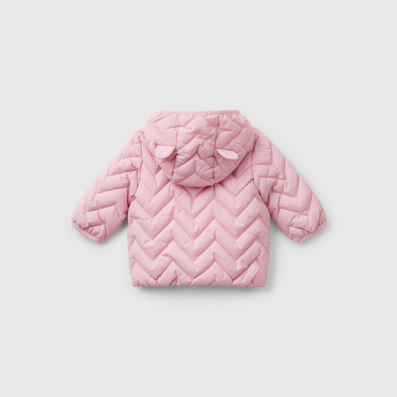 Padded puffer jacket with ear flaps