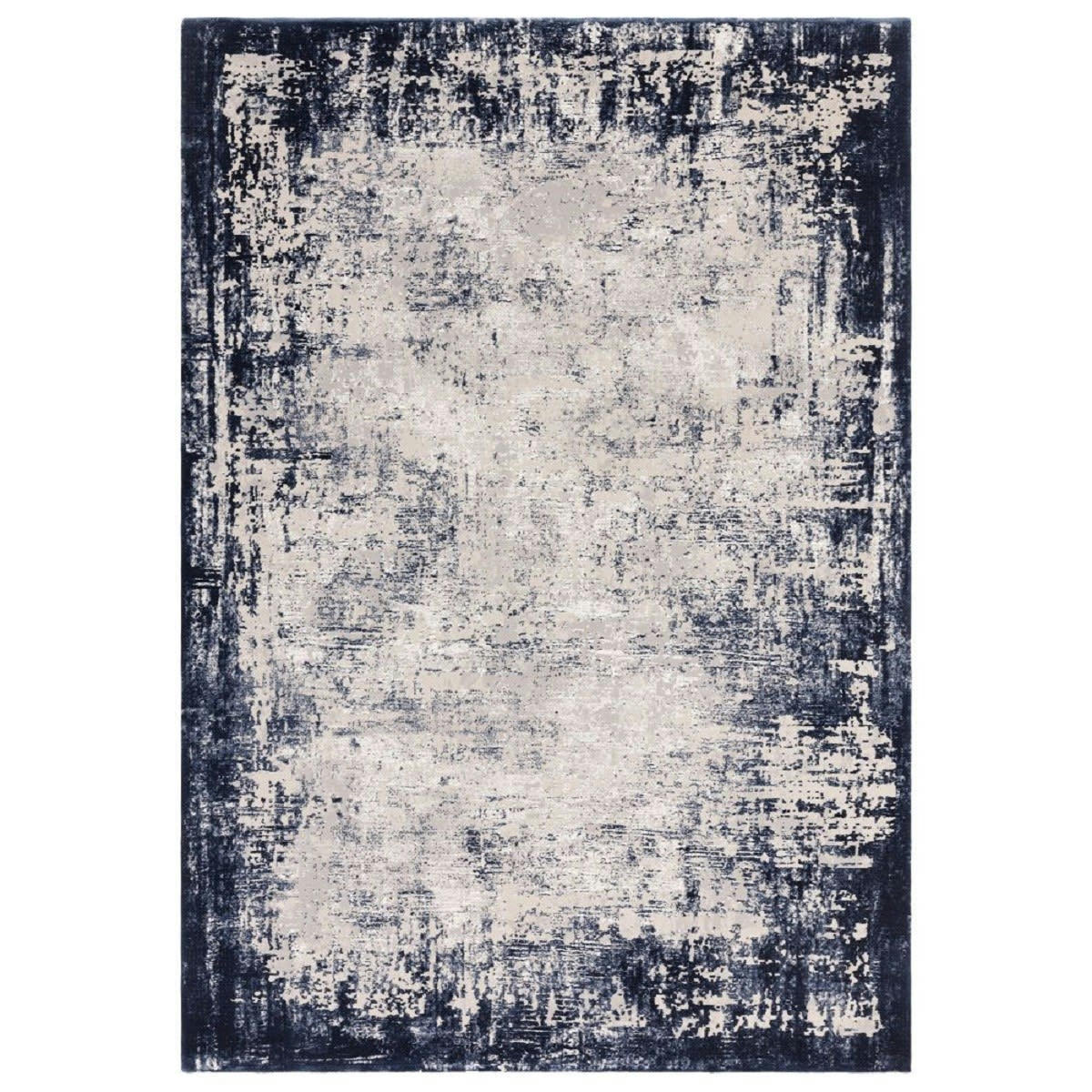 ZUKA - Tapis de salon en polypropylène bleu 200x290 cm