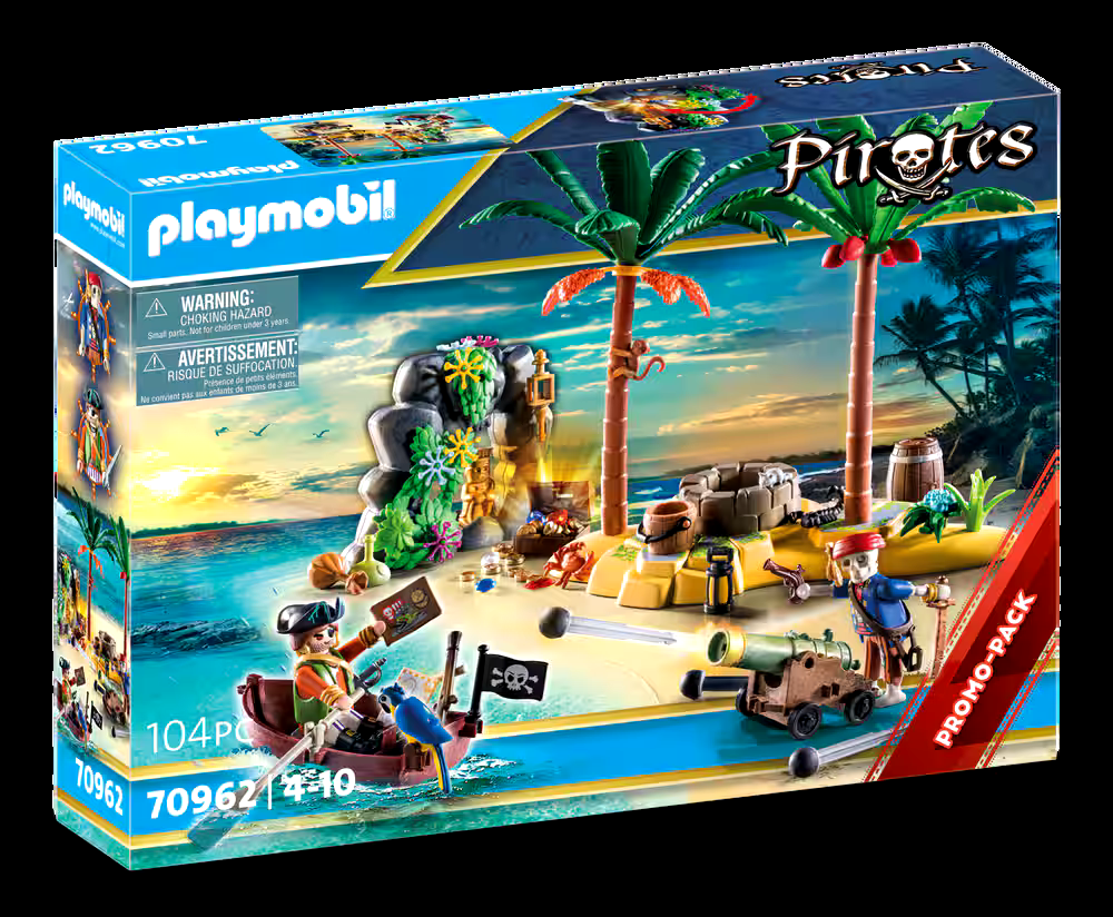 Playmobil Pirate Treasure Island with Rowboat