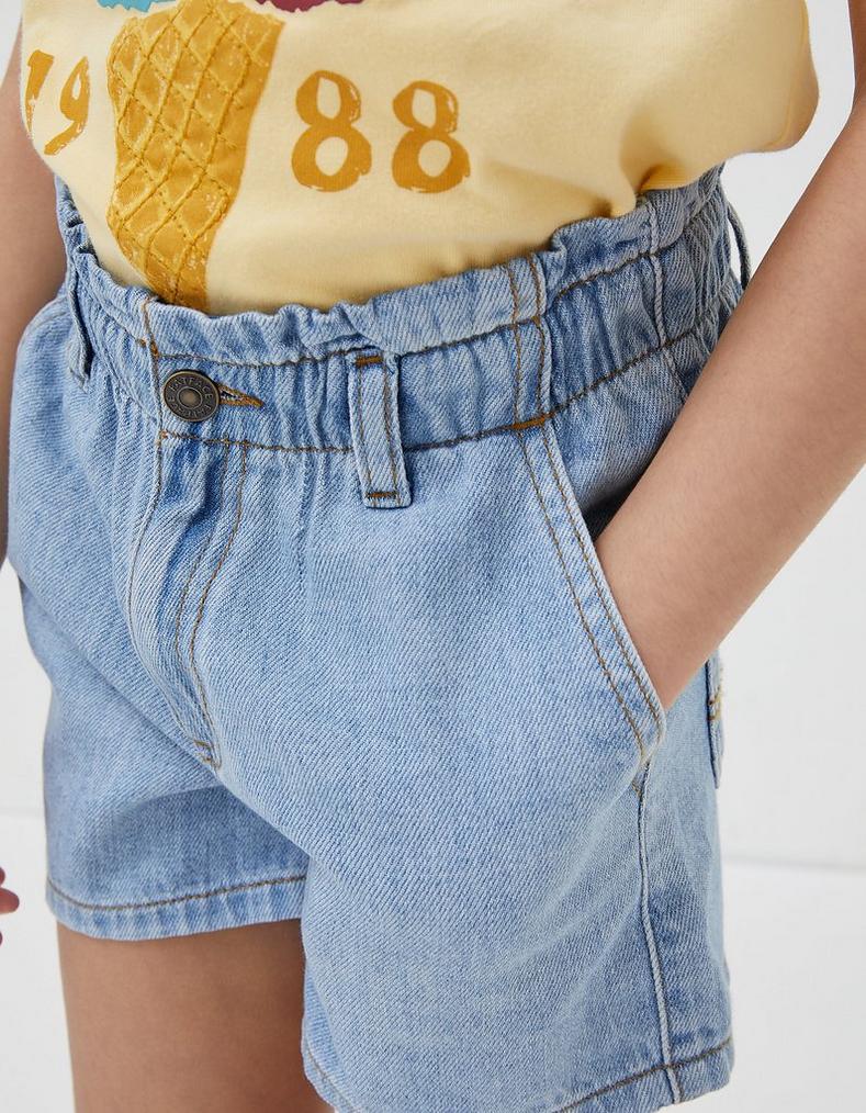 Avril Paperbag Denim Shorts