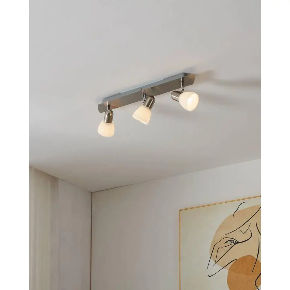 EGLOEnea-Plafondspots-3Lichts-Nikkel-Mat-Wit