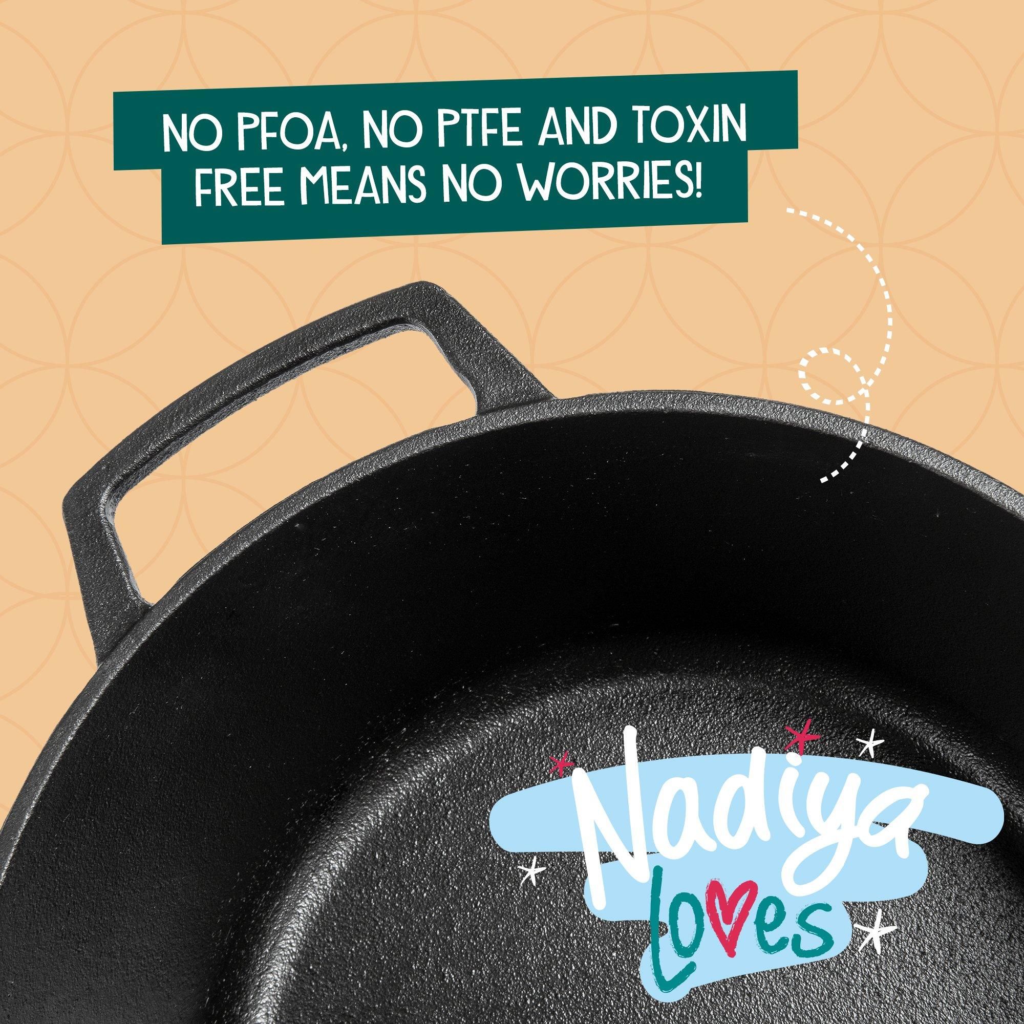 Prestige Nadiya Hussain by Prestige Cast Iron Casserole Dish with Lid, Dutch Oven, Induction, Oven Safe, 4.5L