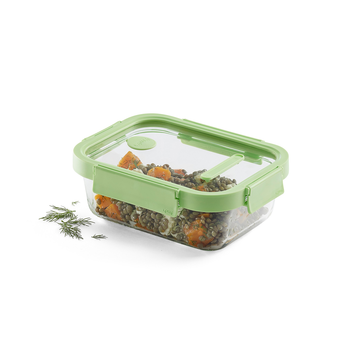 Lékué Vershouddoos Glas 1050 ml, Rechthoek