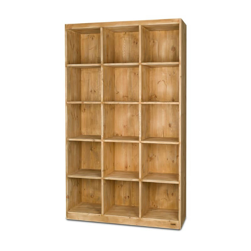 - Étagère 15 casiers bois massif