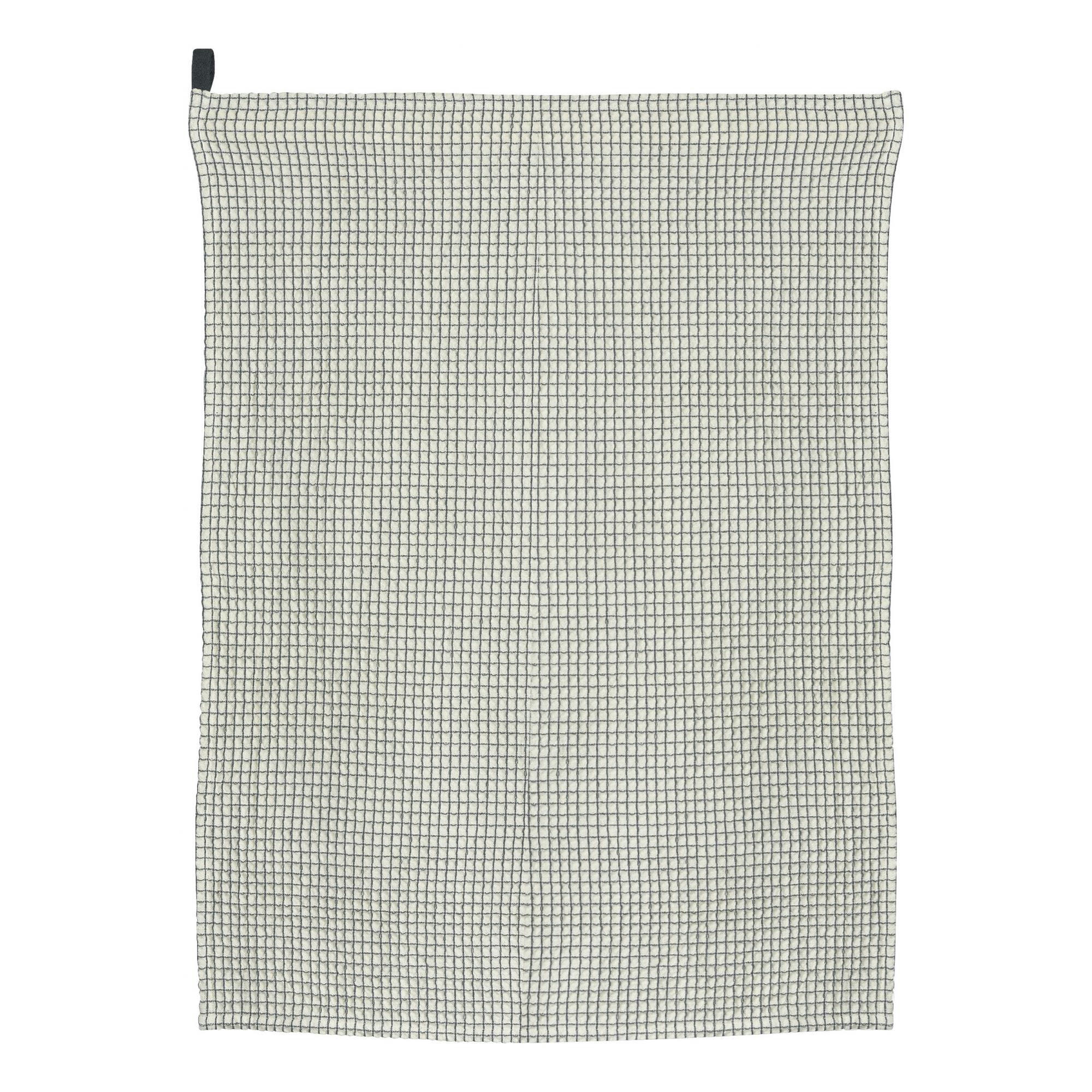 MUMBA - Torchon nid d'abeille  en coton ombre 50 x 70