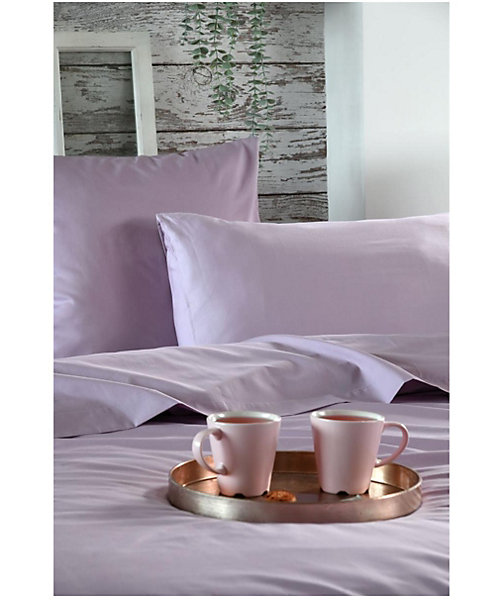 Housse de couette en percale de coton uni Elysée