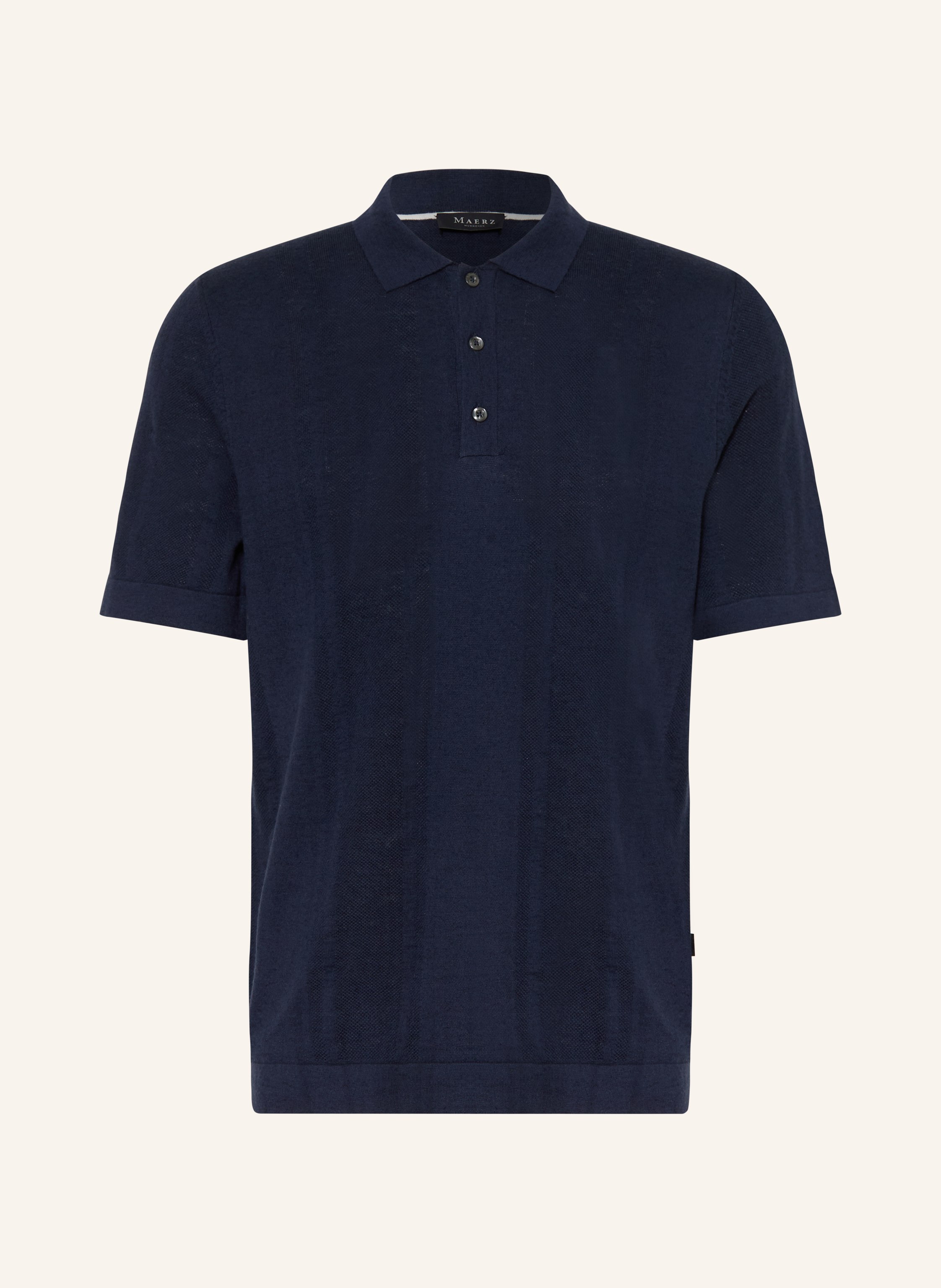 MAERZ MUENCHEN Strick-Poloshirt mit Leinen