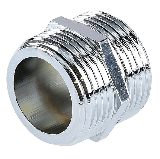 Mamelon double mâle 12/17 chromé - GARIS - D04002C