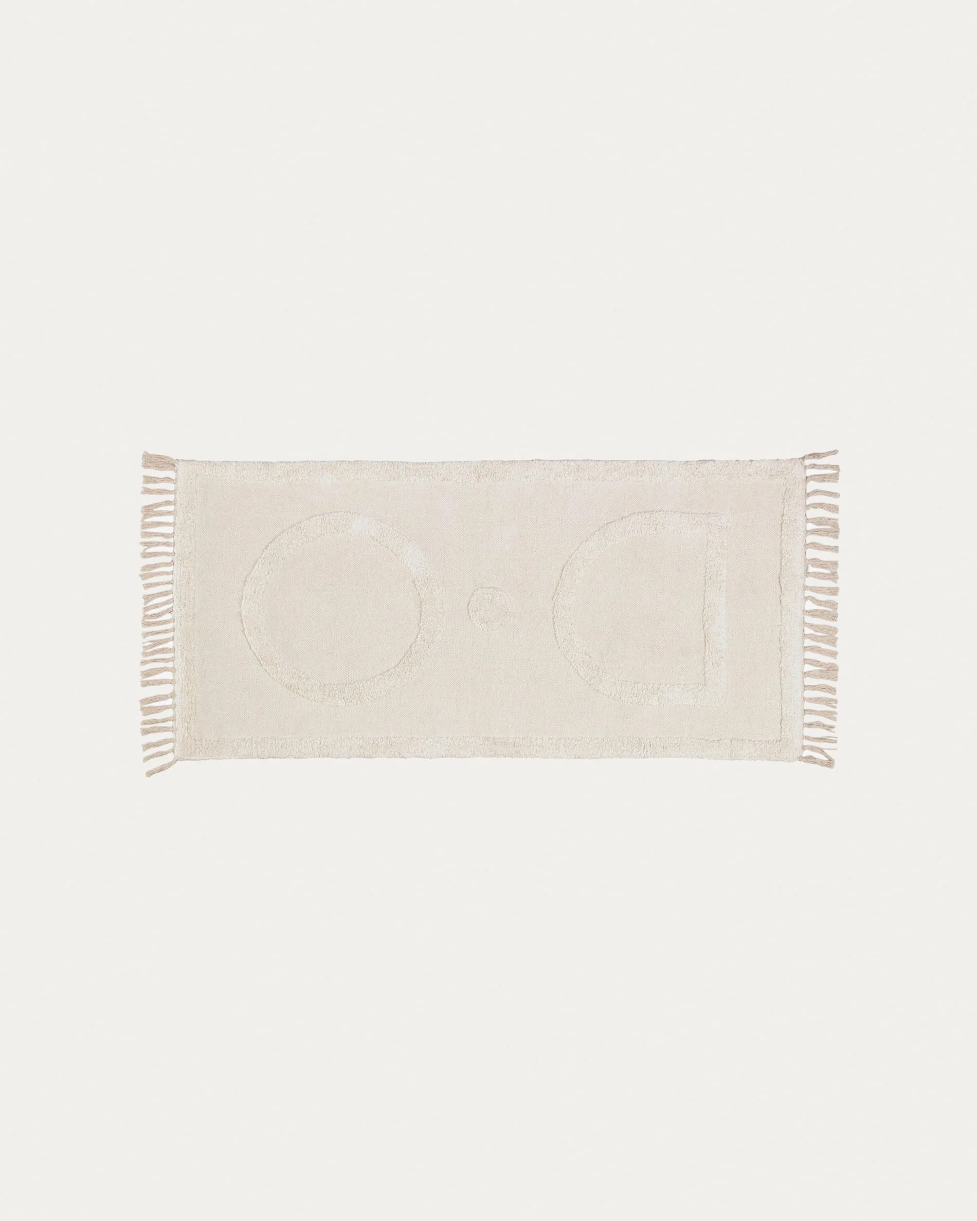 Bernabela 100% cotton rug in beige 70 x 140 cm