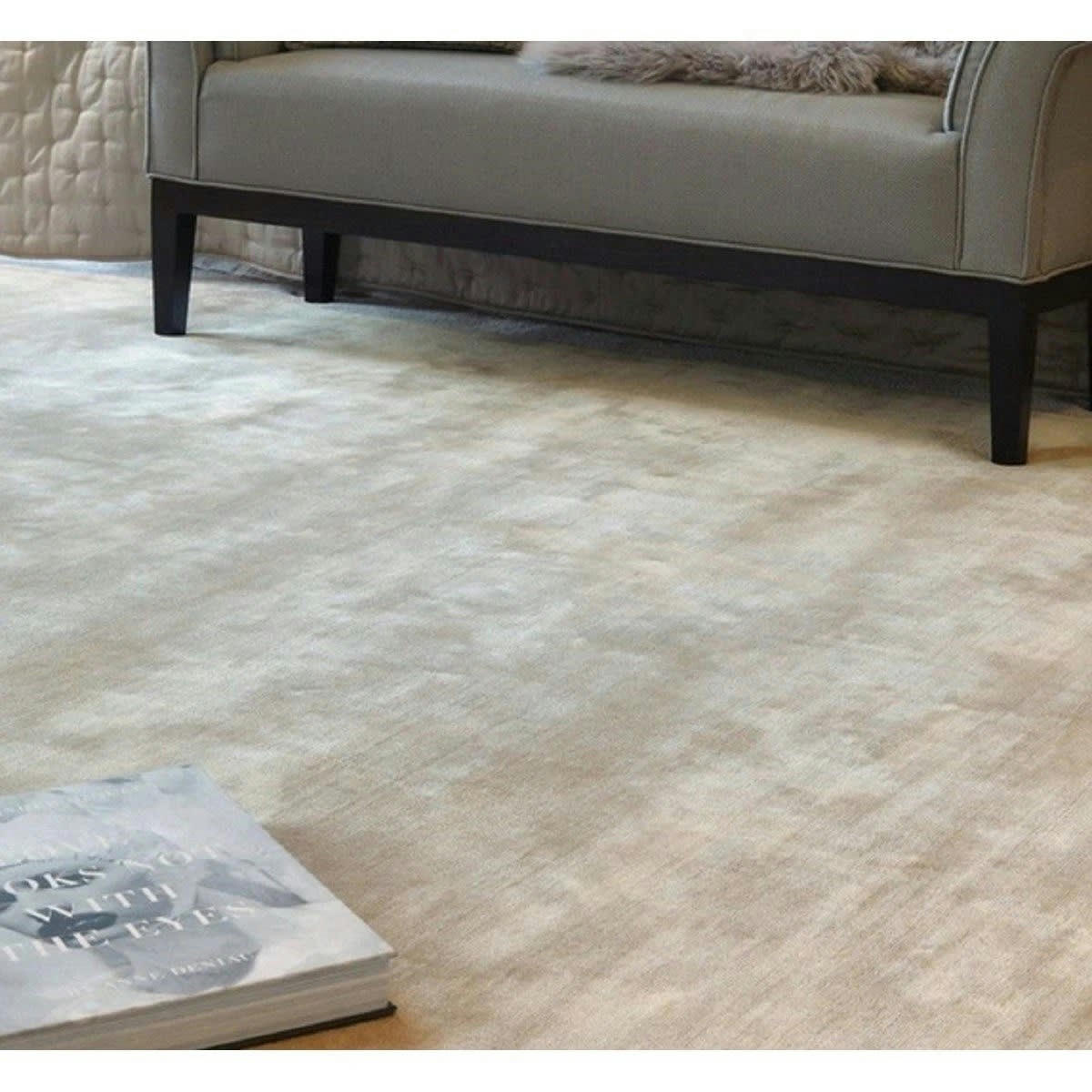 TITANE - Tapis luxe designer en Viscose Beige 175x250 cm