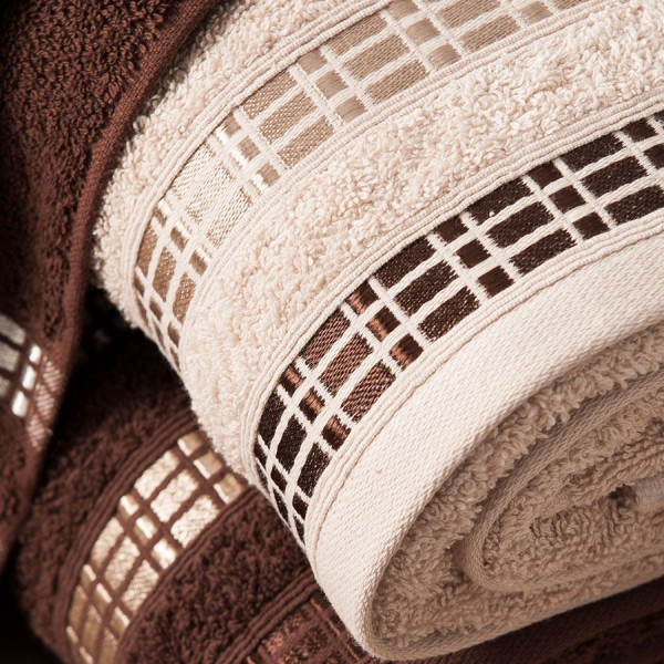 Ręcznik bawełniany frotte 70x140 cm Luxury beżowy miękki