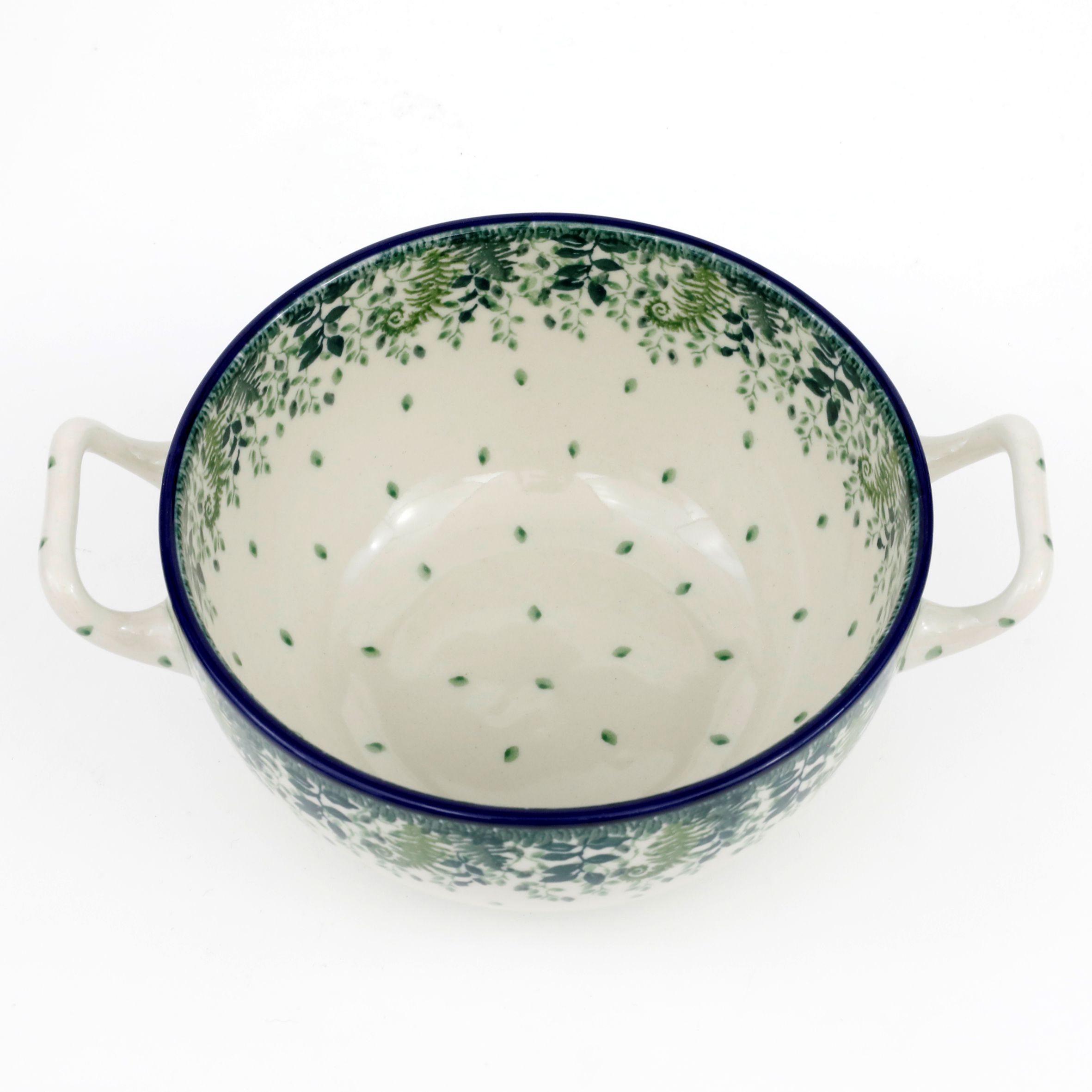 Miska fondue D02 0,7l  2206X Zielone paprocie