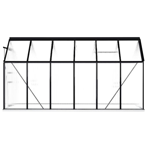 NNEVL Greenhouse with Base Frame Anthracite Aluminium 7.03 m&sup2;