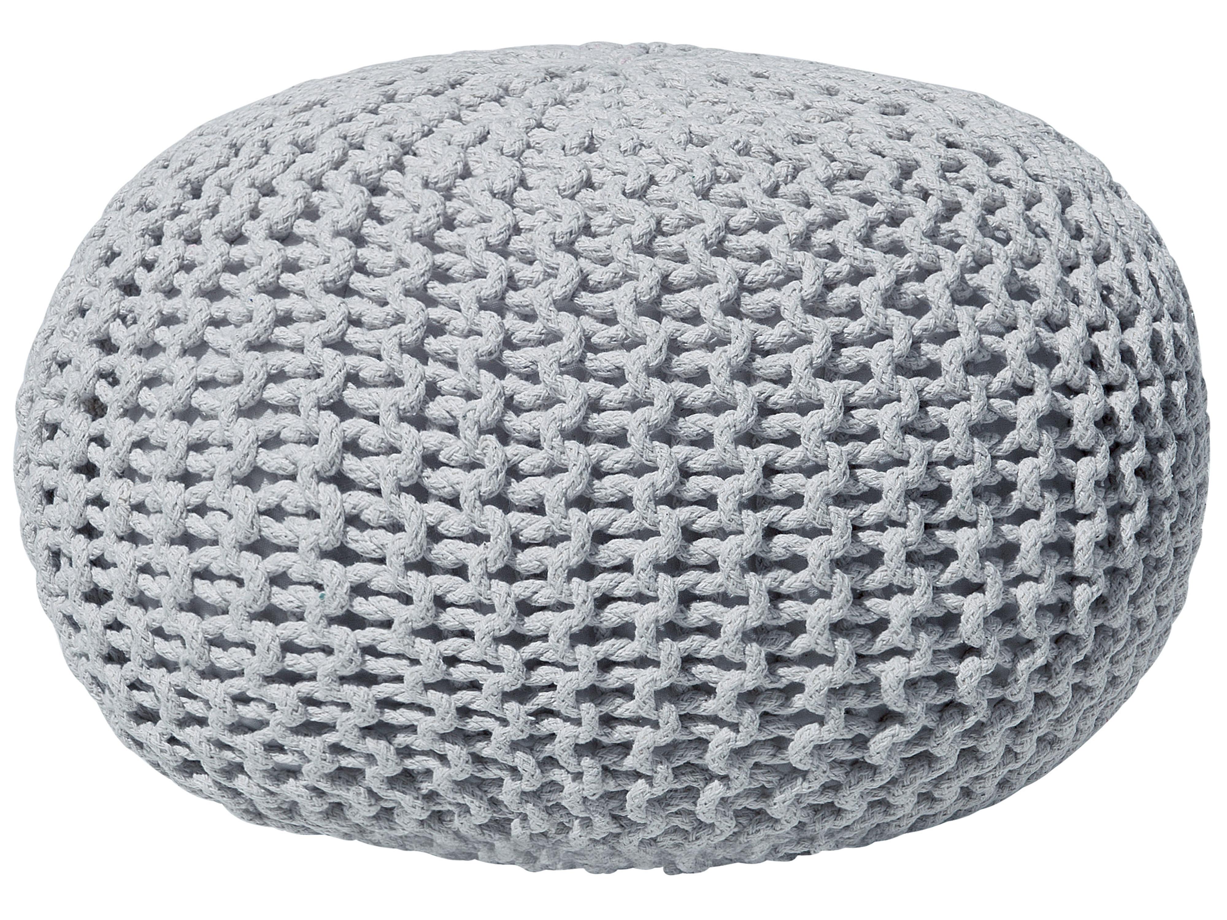 Pouffe CONRAD Cotton Light Grey