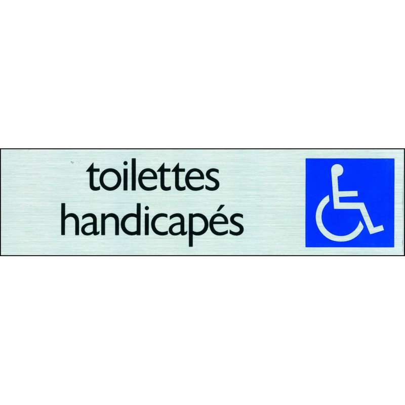 Plaque adhésive toilettes PMR 16,5 x 4,4 cm