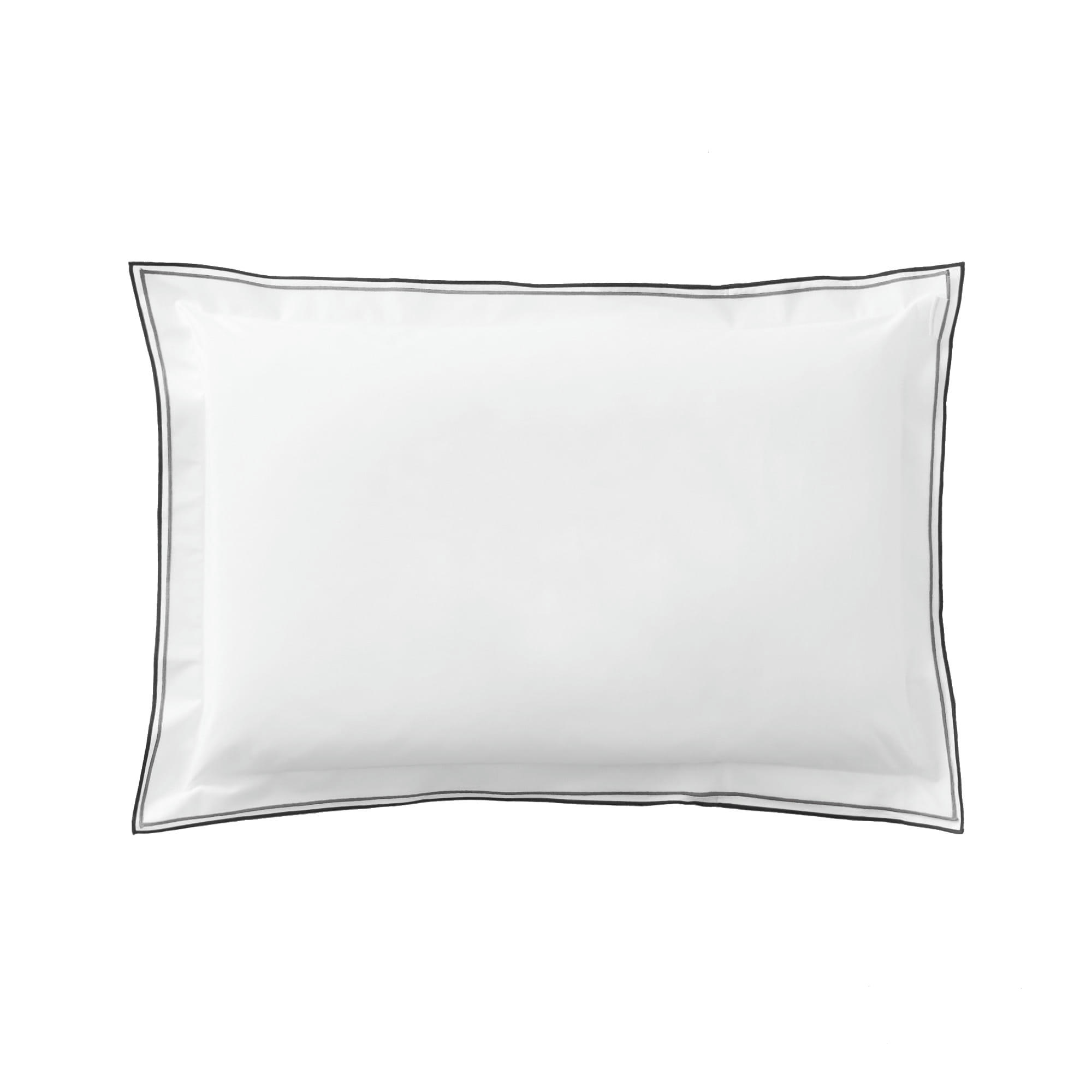 ASTOR - Taie d'oreiller unie en coton graphite 50x75