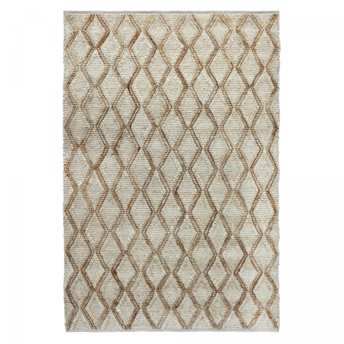 JUTICA - Tapis jute en jute beige 120x170