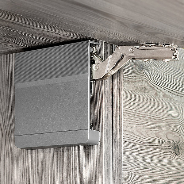 Emuca Jeu de compas pour portes relevables Agile, 3200 - 9000, Acier et plastique, Gris anthracite