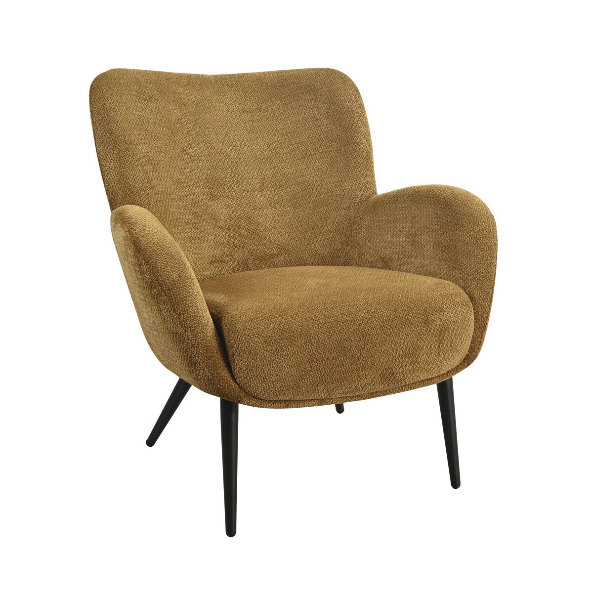 Poltrona BIRKA tecido ocre