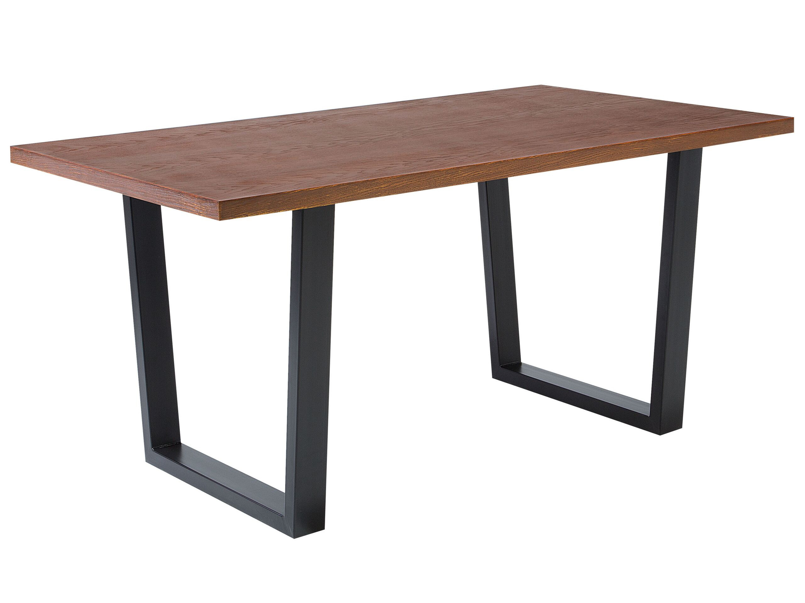 Stół do jadalni 160x90 czarny ciemne drewno