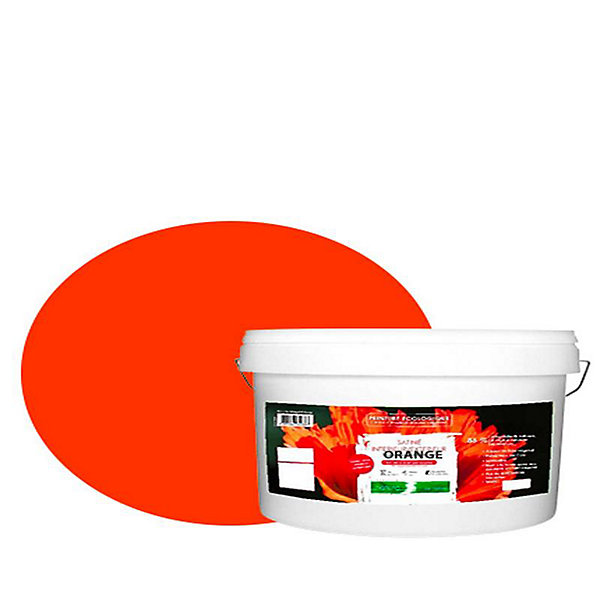 Orange Peinture interieur exterieur aspect satin Natura - Orange - 10L