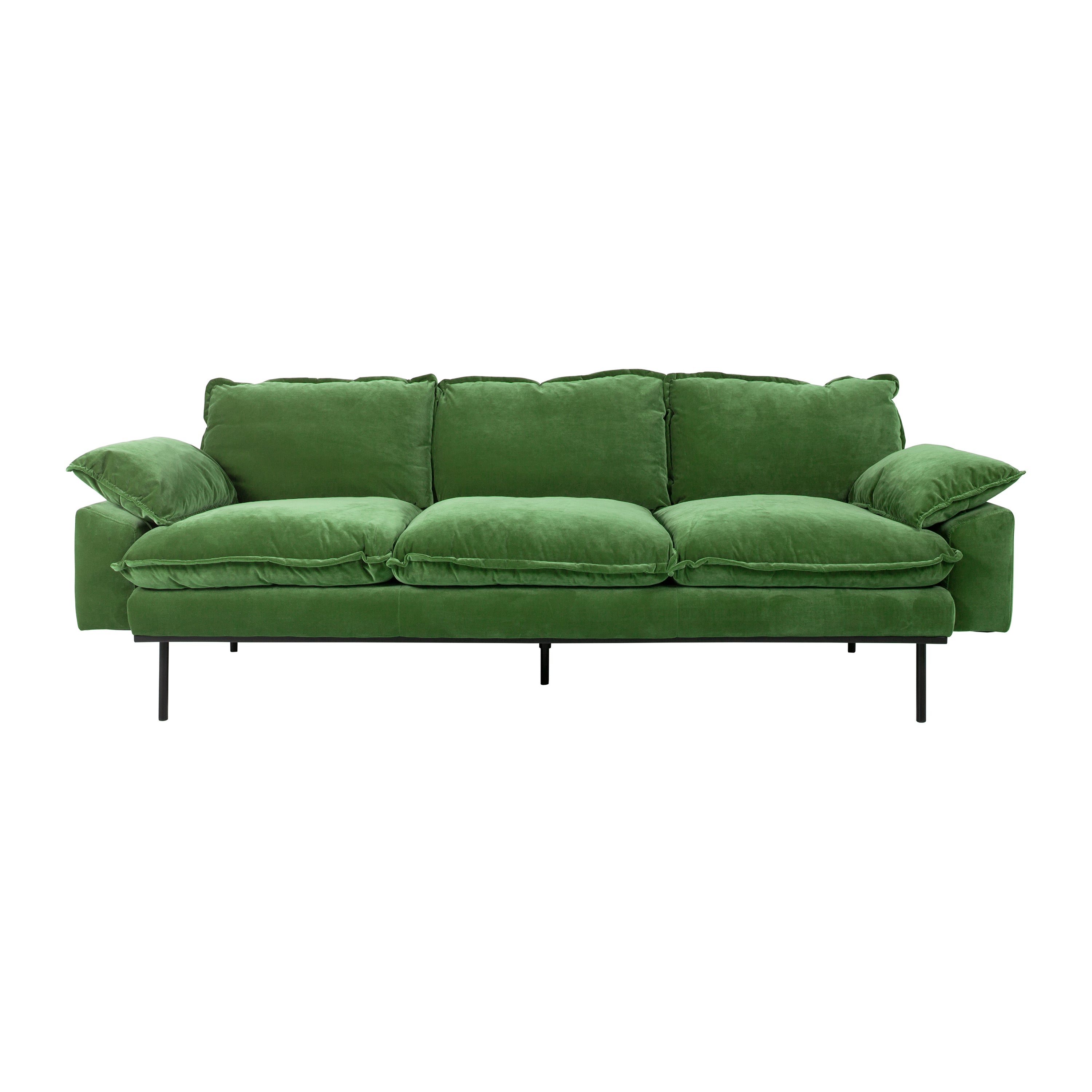 HKliving Retro Sofa 3-zitsbank - Royal Velvet - Groen