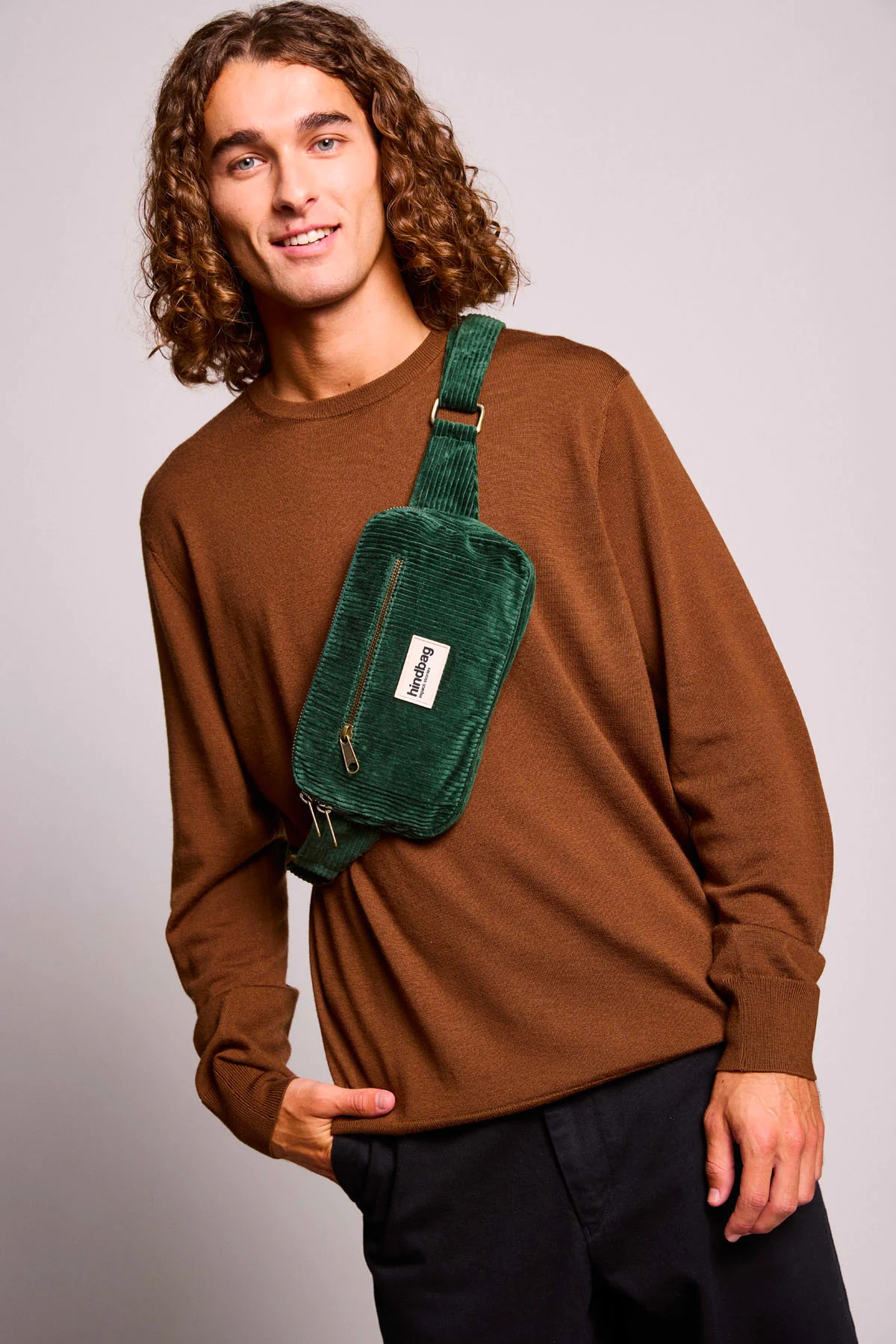 Sac banane Harry Velours Sapin